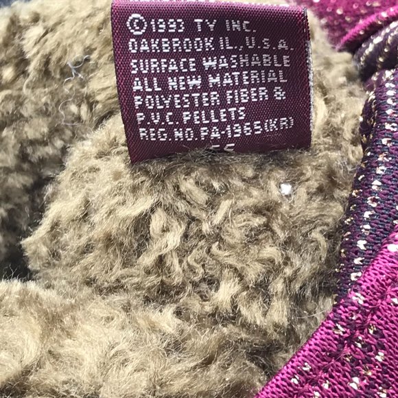 Ty Attic Treasures Tyrone 1993 12" Size Teddy Bear in Robe - Movable Arms/Legs - Picture 6 of 7